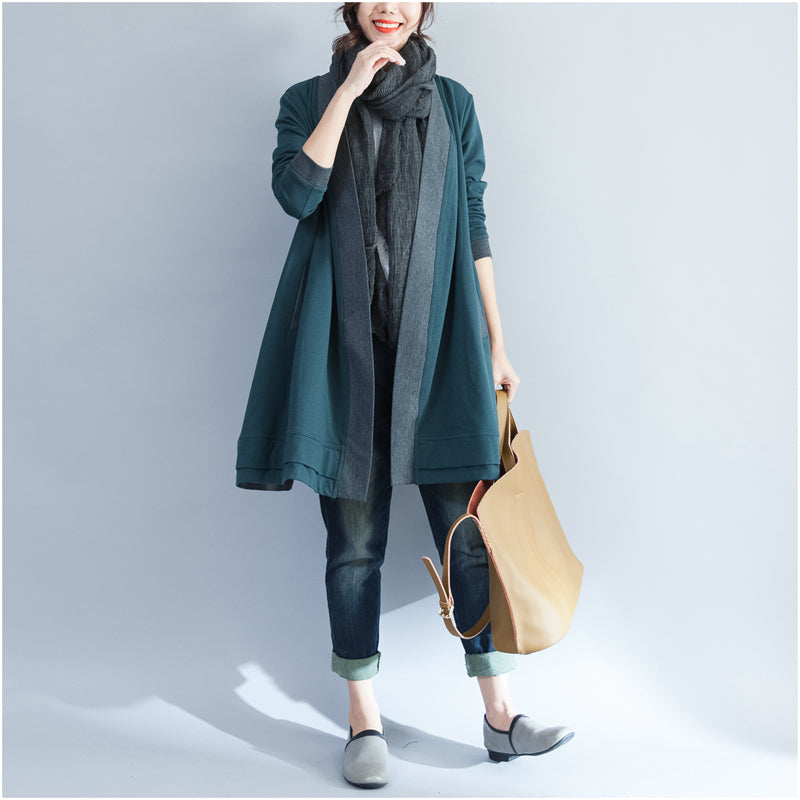 2021 winter wrap cotton coat plus size casual long sleeve cardigans