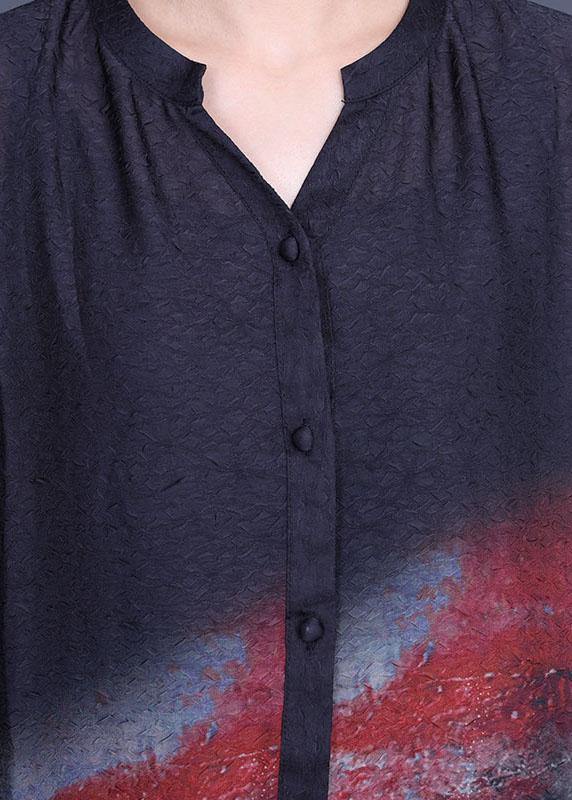 2021 Black Print Cardigan + Wide Leg Pants Two Piece Set