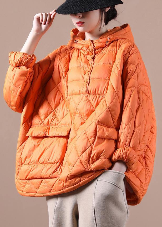 2023 Loose Fitting Winter Puffer Jacket Hooded Black Down Coat
