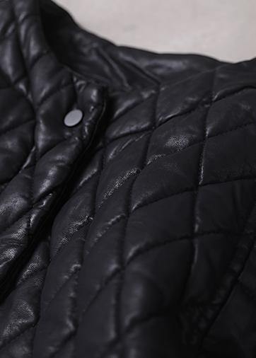 Luxury plus size warm winter over short coat black o neck women outwear